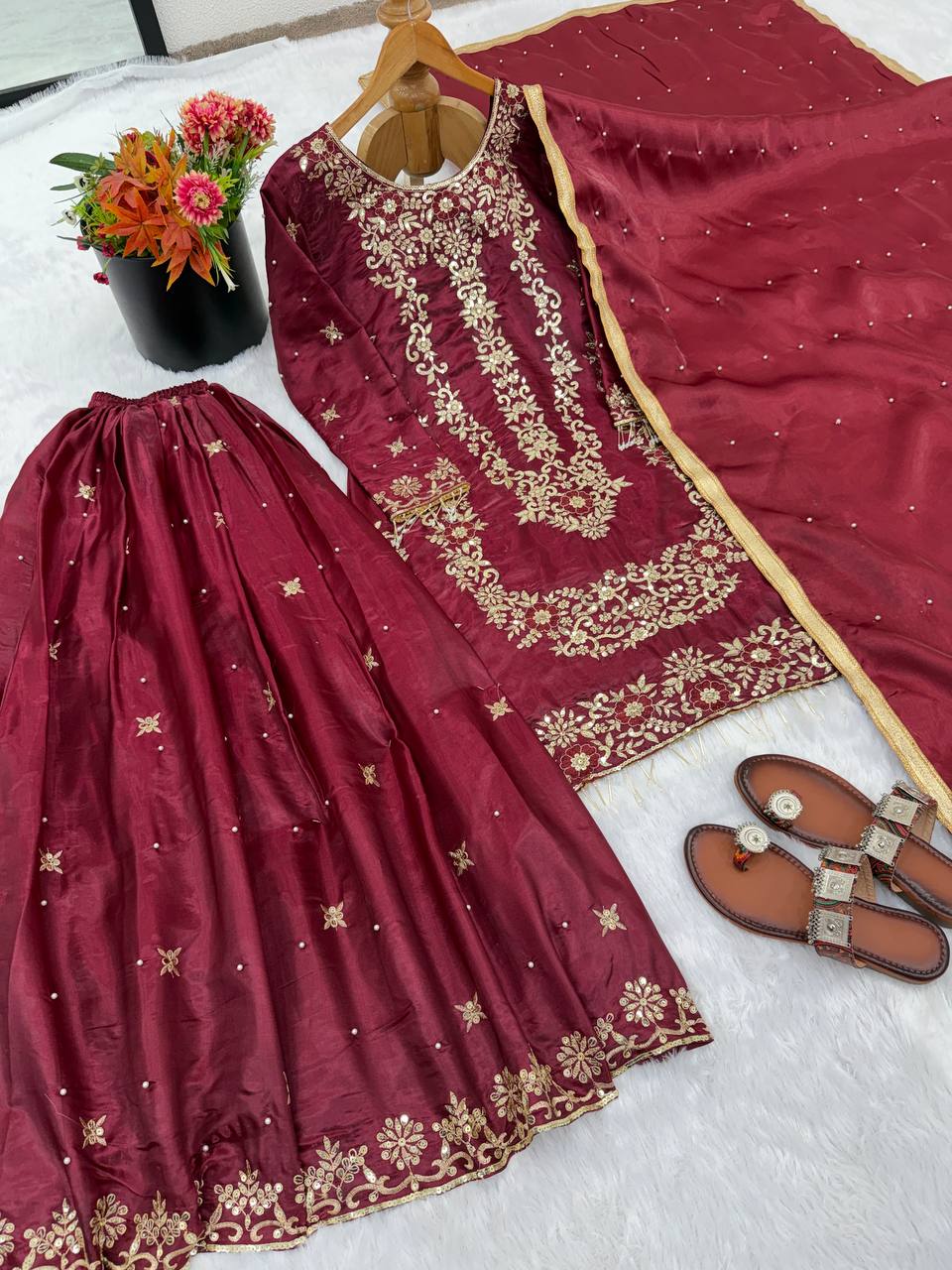 Beautiful Sharara with embroidery