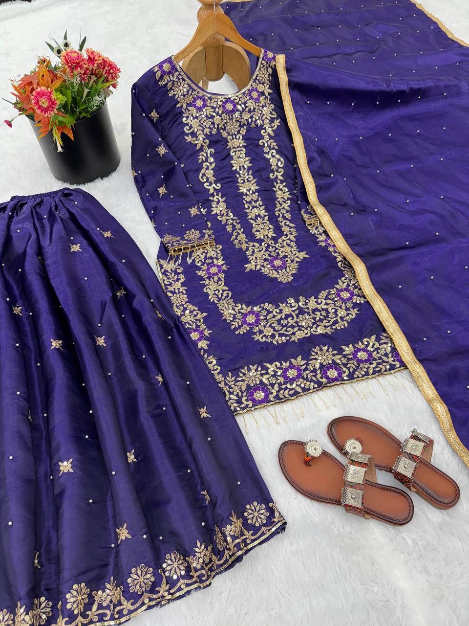 Beautiful Sharara with embroidery