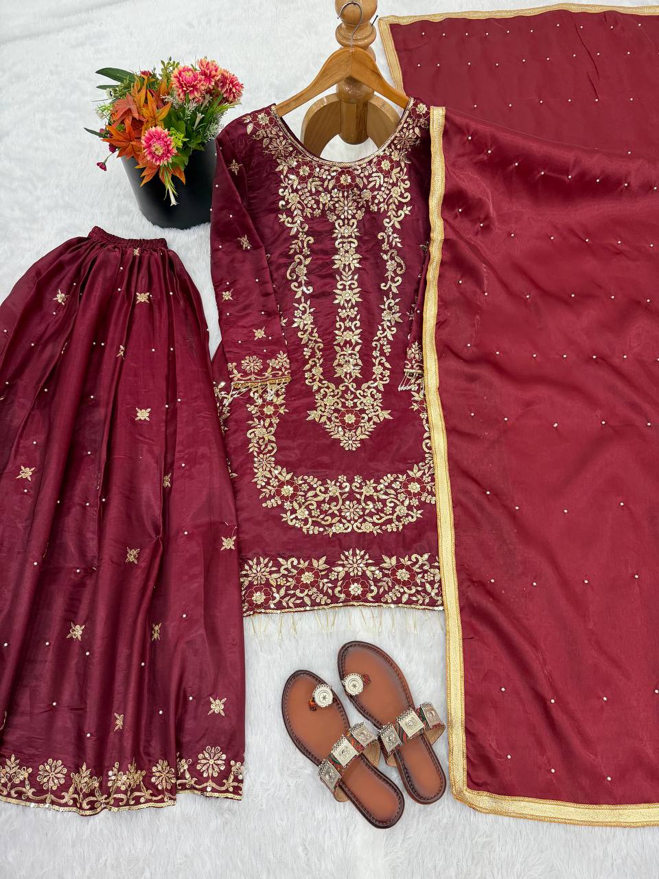 Beautiful Sharara with embroidery