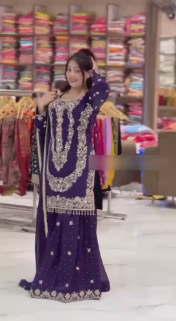 Beautiful Sharara with embroidery