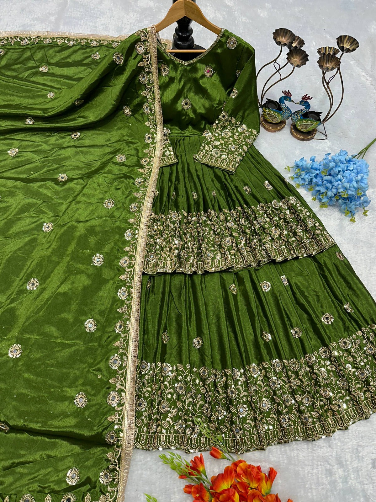 Party Wear Lehnga With very Heavy Embroidery