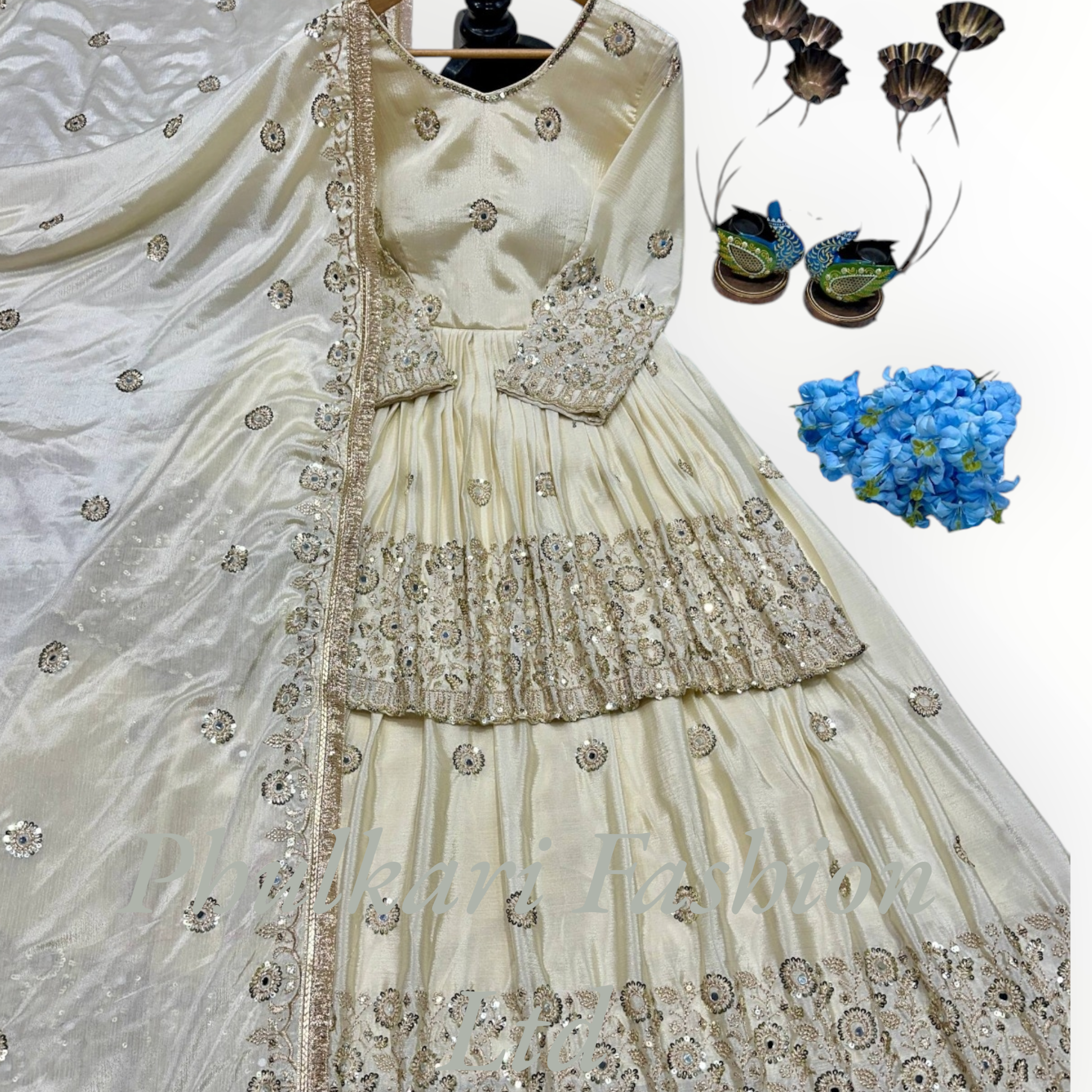 Party Wear Lehnga With very Heavy Embroidery