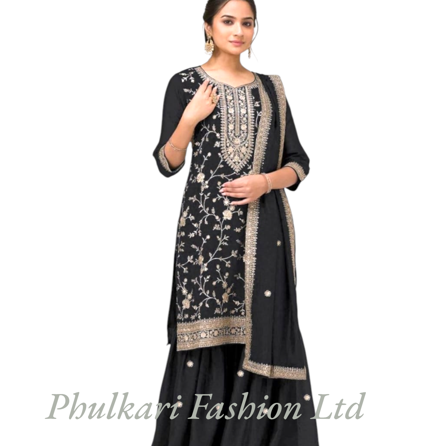 Beautifully Embroidery Sharara Set