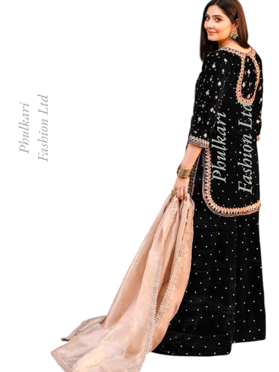 Beautiful Velvet Palazzo Suit