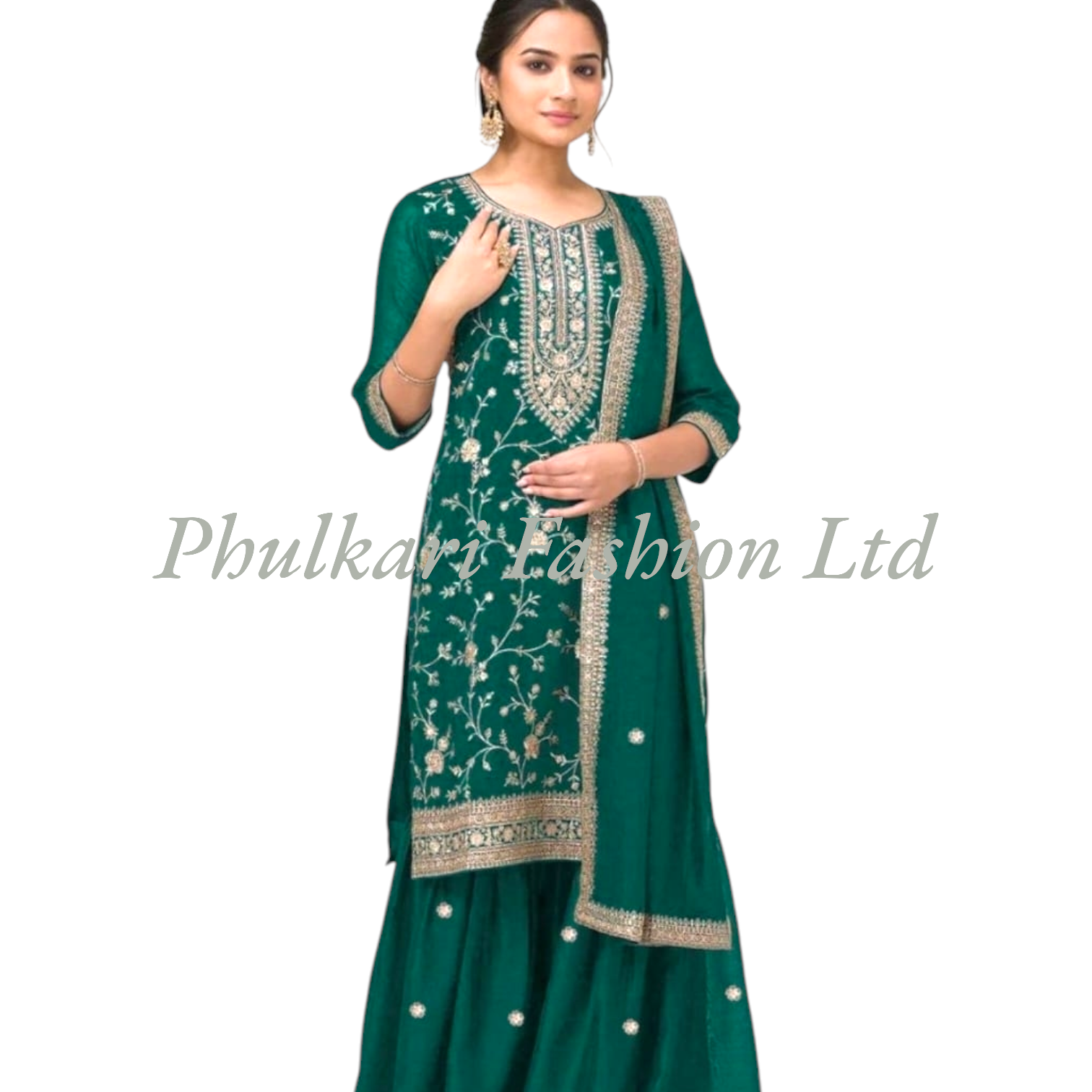 Beautifully Embroidery Sharara Set