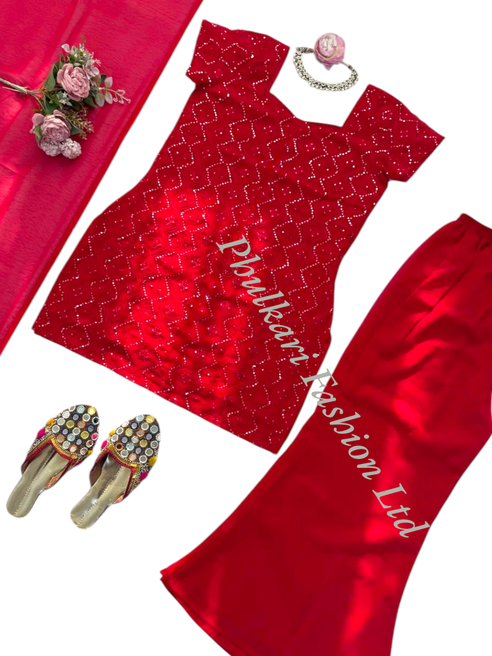 Modern Salwar kameez  with embroidery.