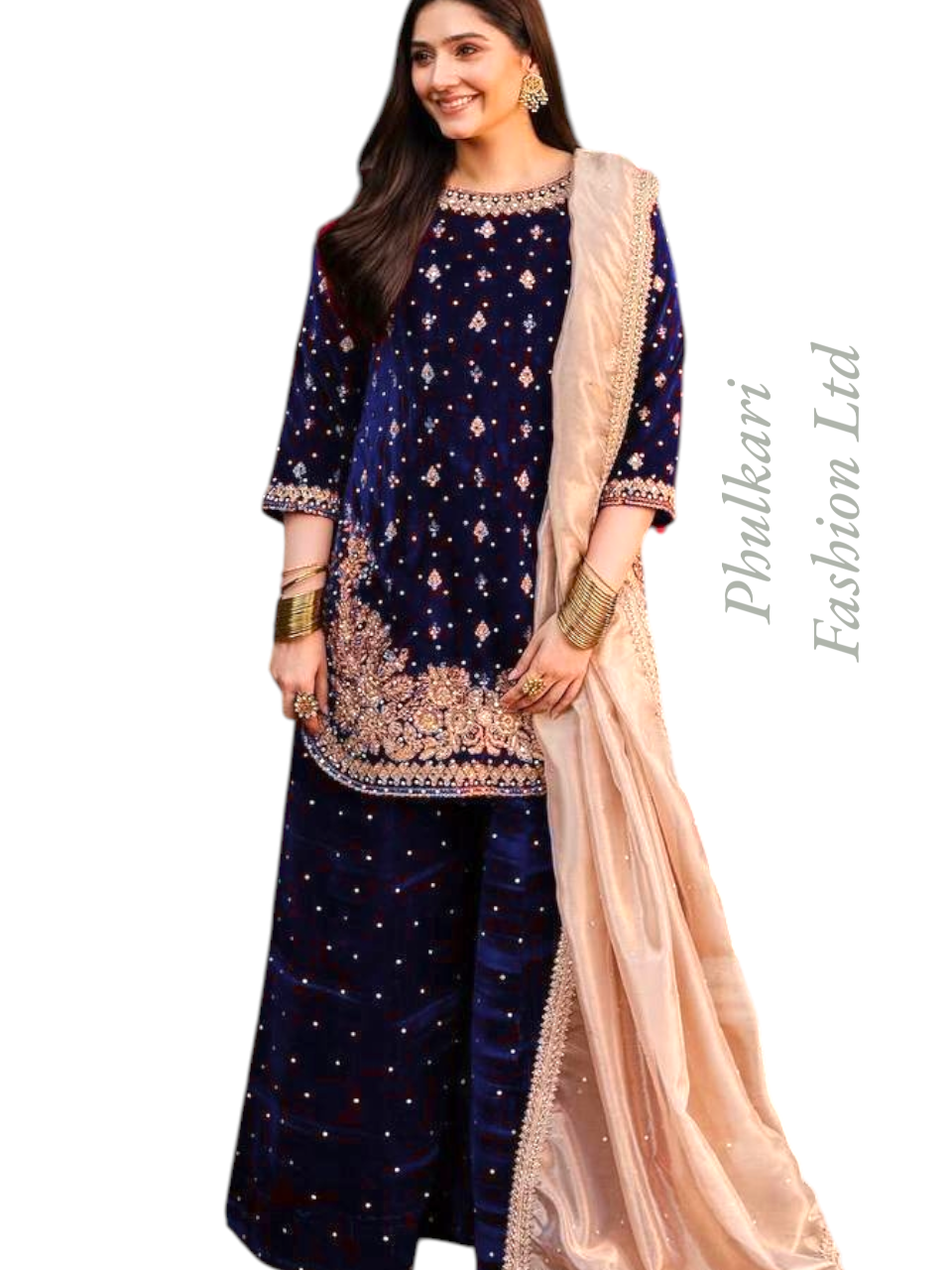 Beautiful Velvet Palazzo Suit