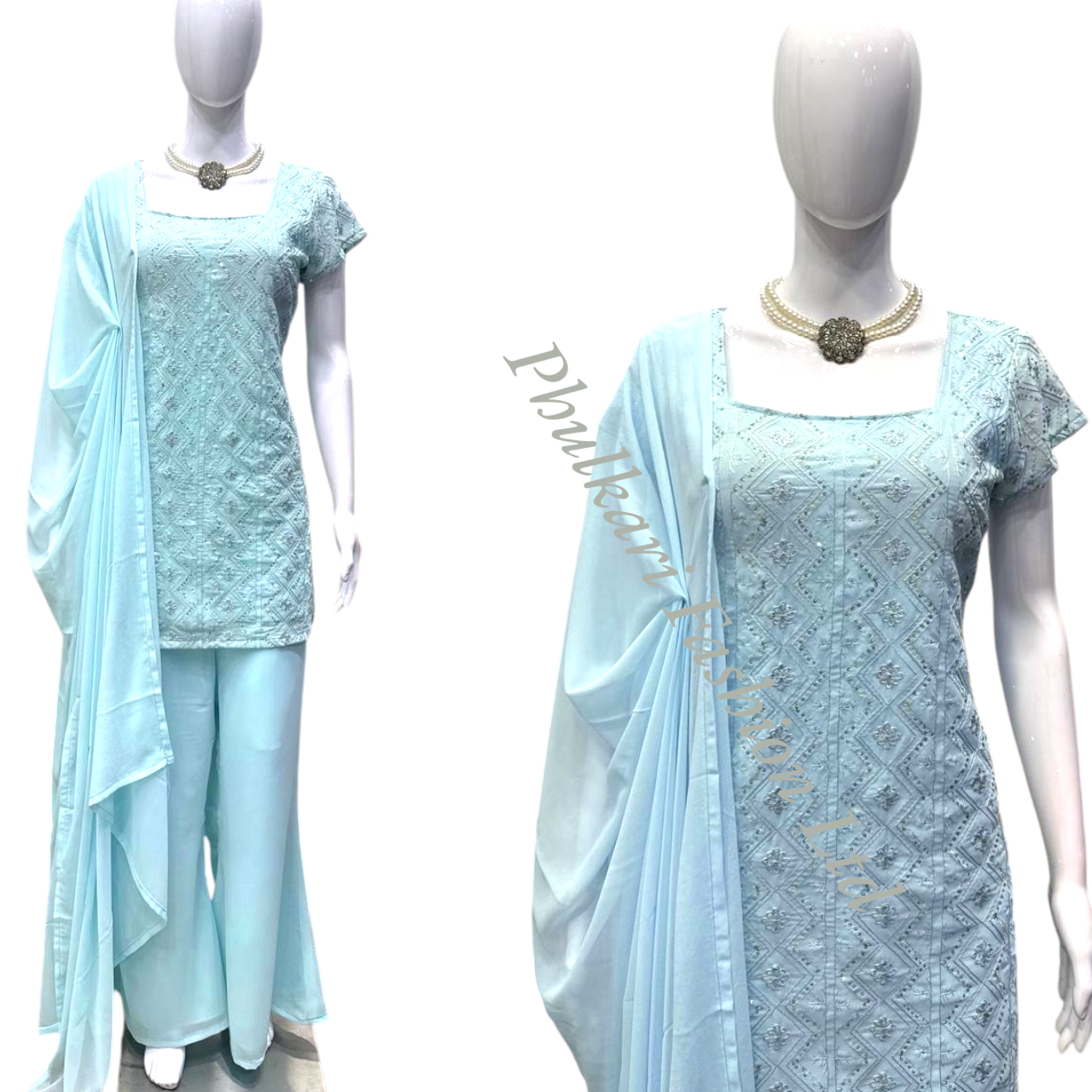Modern Salwar kameez  with embroidery.