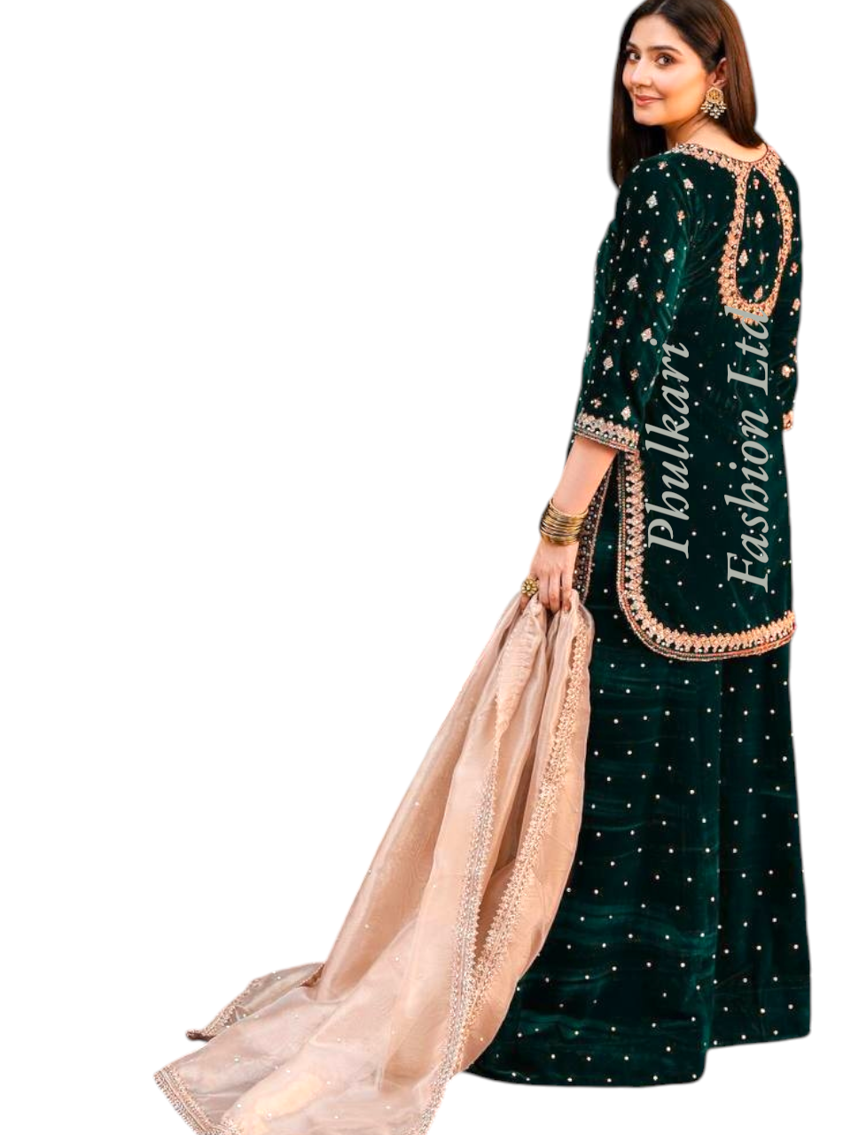 Beautiful Velvet Palazzo Suit