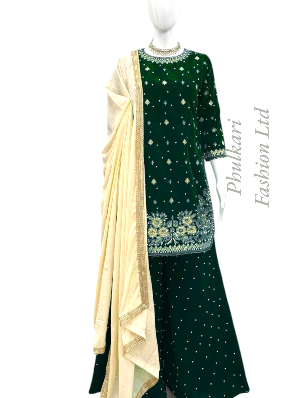 Beautiful Velvet Palazzo Suit