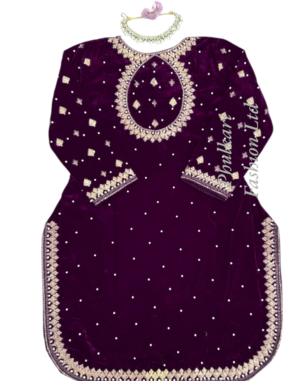 Beautiful Velvet Palazzo Suit