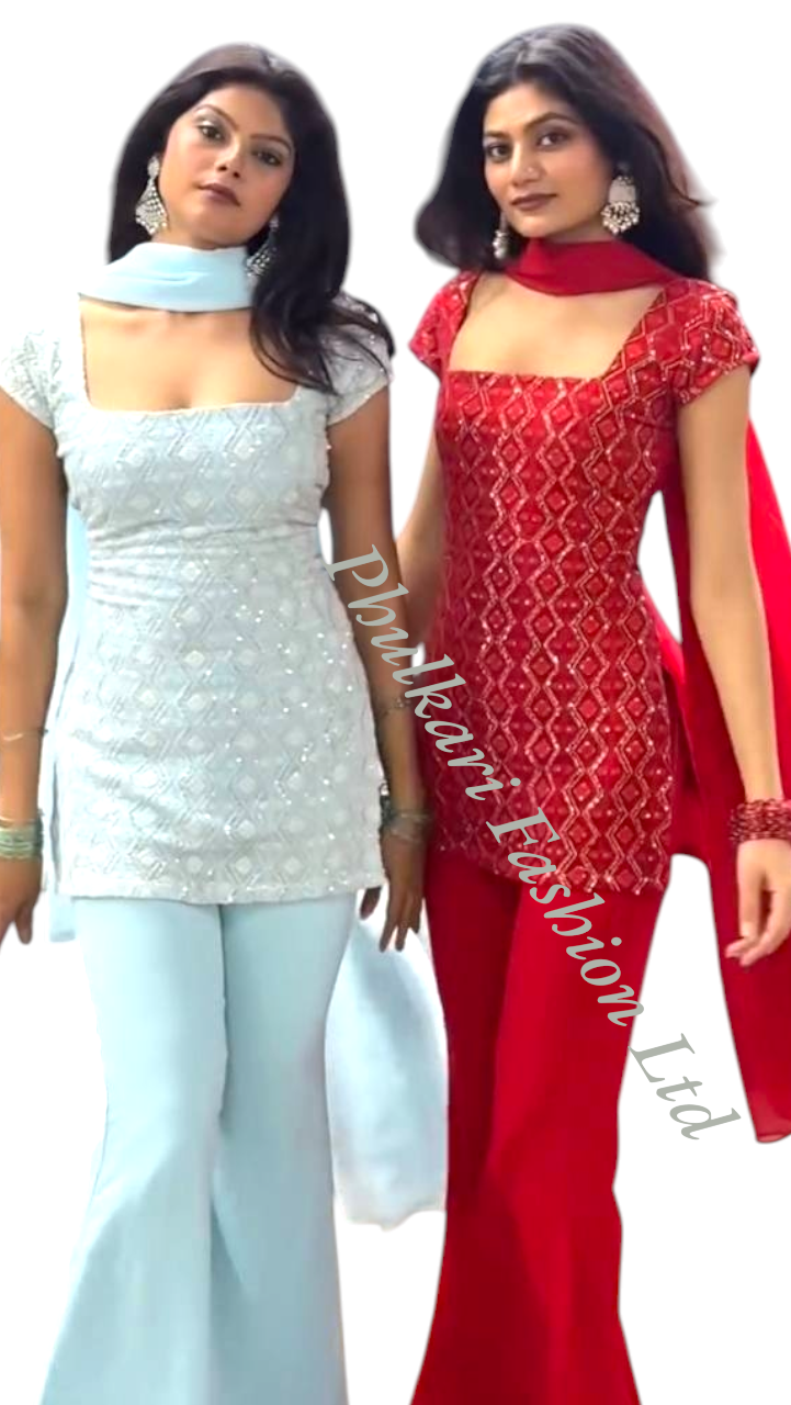 Modern Salwar kameez  with embroidery.