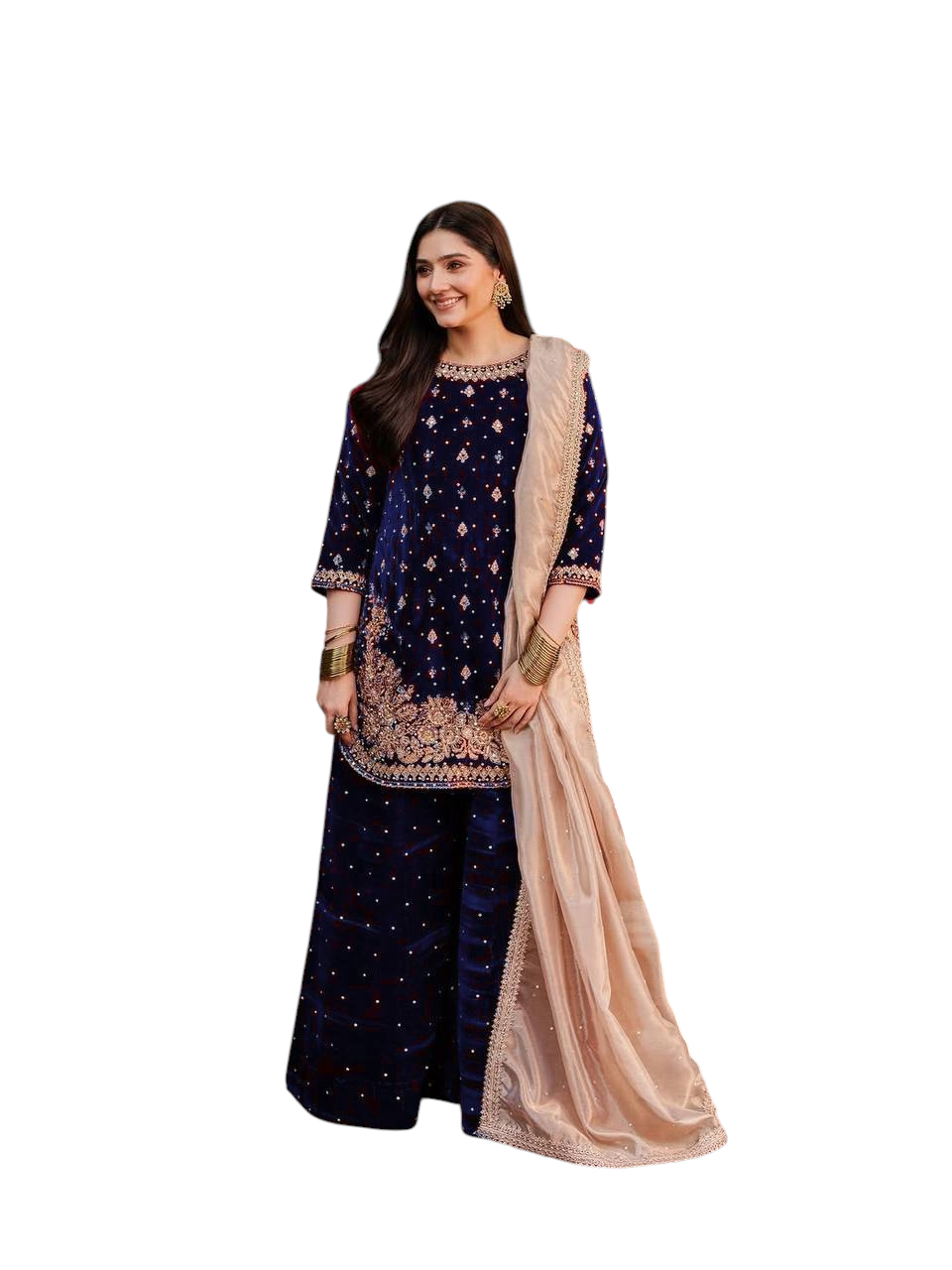 Beautiful Velvet Palazzo Suit