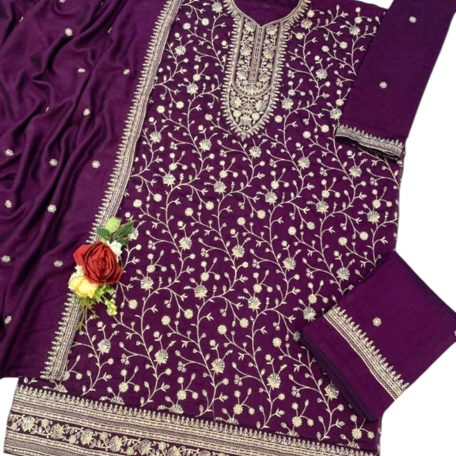 Beautifully Embroidery Sharara Set