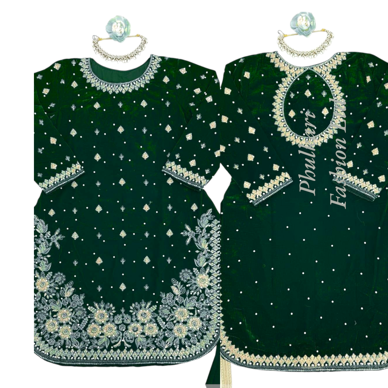 Beautiful Velvet Palazzo Suit