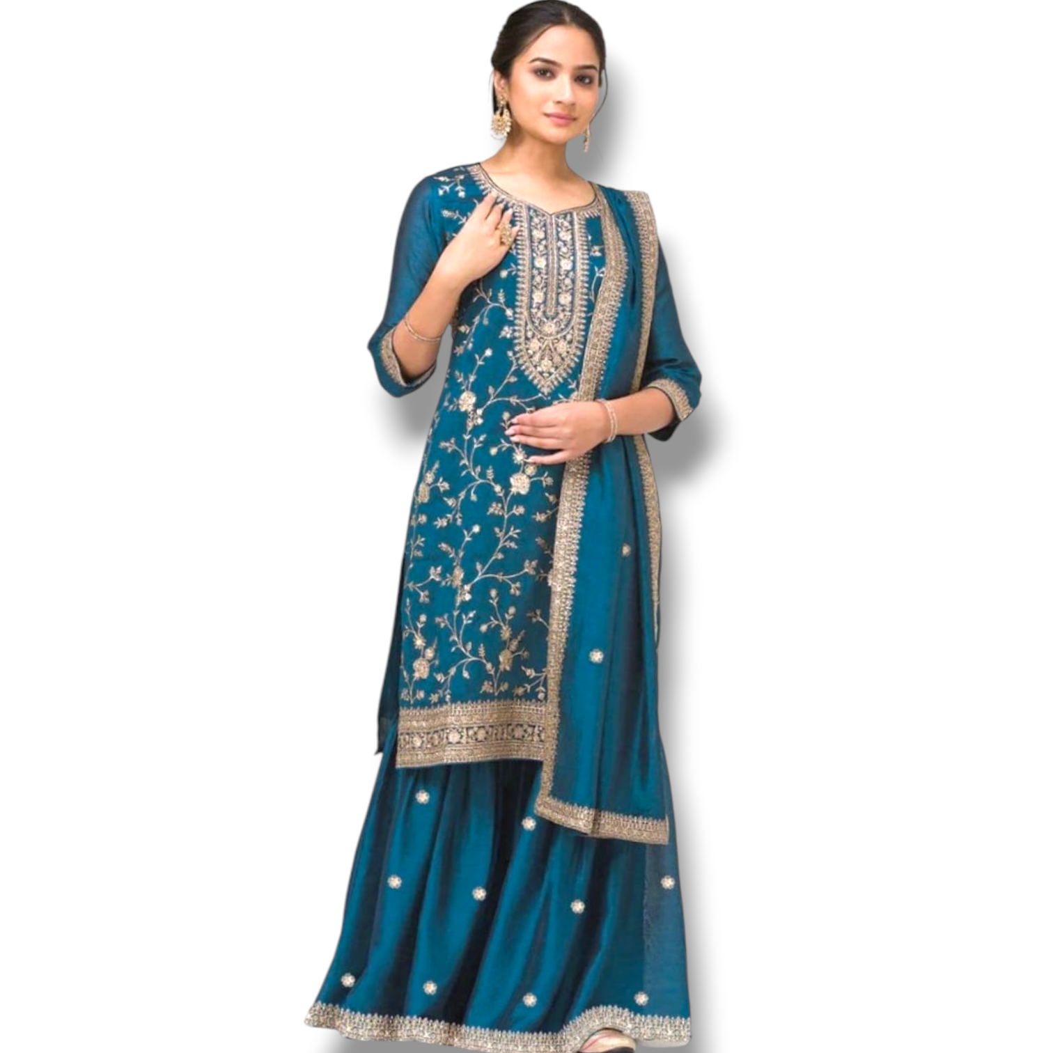 Beautifully Embroidery Sharara Set