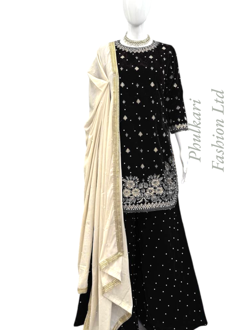 Beautiful Velvet Palazzo Suit