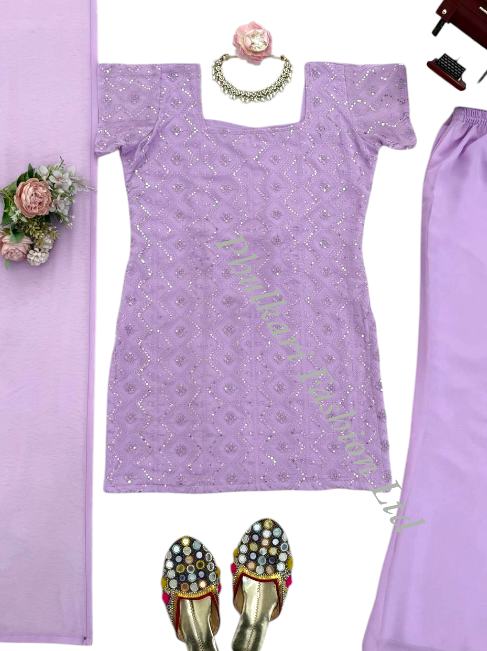 Modern Salwar kameez  with embroidery.